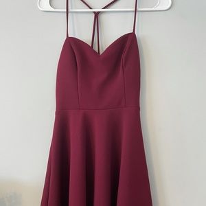Pink strappy back dress